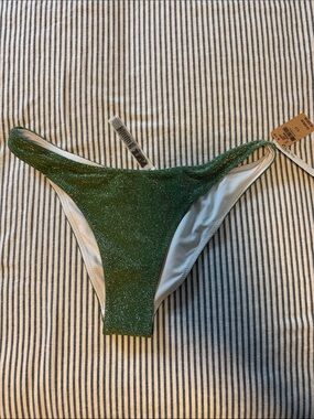 VS Pink Sparkling Green Bikini Bottom
